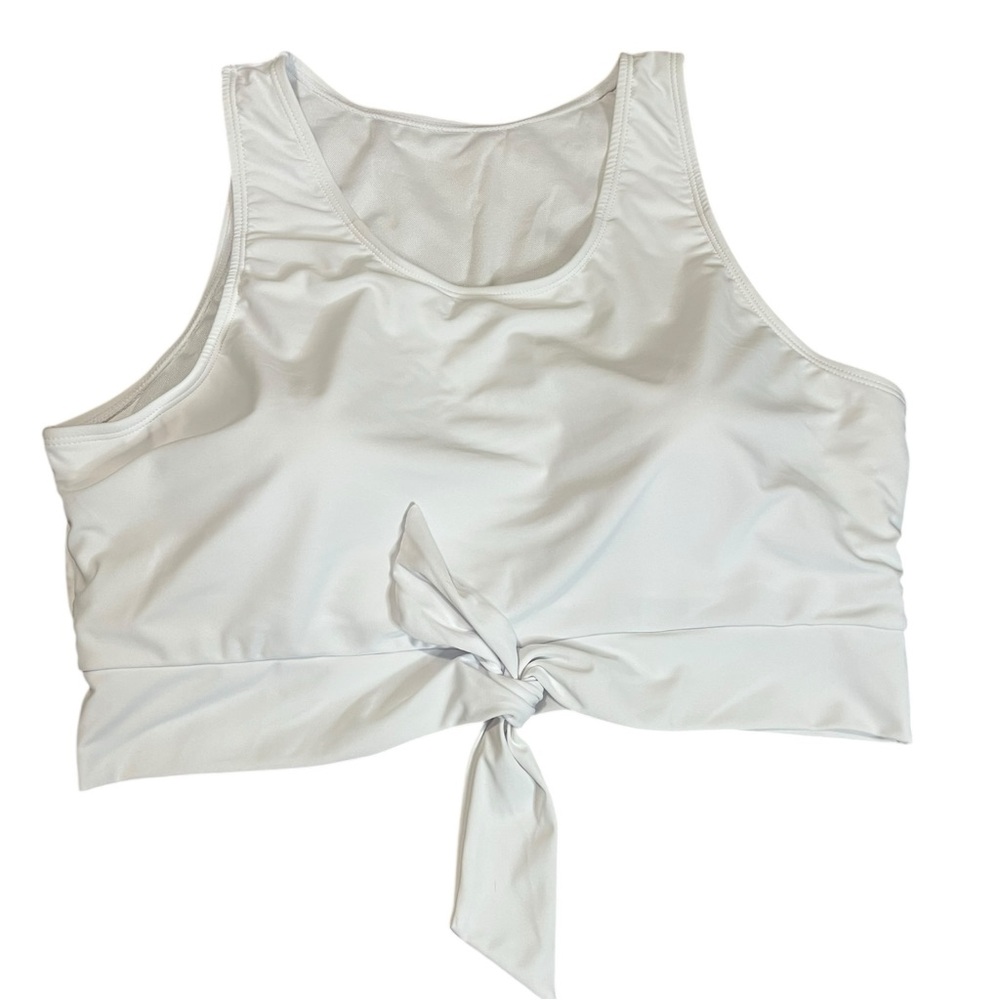 NWT Meet Curve White Waist Tie Sports Bra